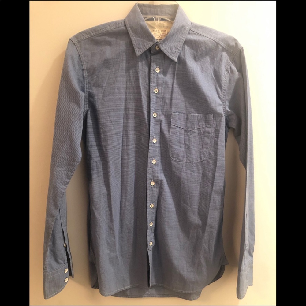 Rag & Bone Men’s Button-Down Tiny Check Shirt - image 1
